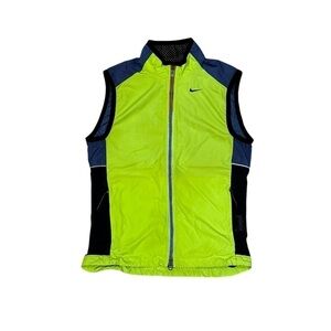 Vintage Nike Running Vest Neon Green Reflective Women’s Small Y2K 90s